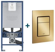 GROHE Rapid SLX inbouwreservoir met frame inclusief GROHE Skate cosmopolitan bedieningsplaat Geborsteld Cool Sunrise sw242307/sw336186