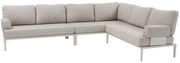 Hong Kong hoek loungeset 3 delig aluminium latte zand