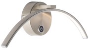 Moderne wandlamp staal incl. LED met touch dimmer - Arch