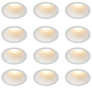 Set van 12 inbouwspots wit GU10 35mm IP44 - Dept Modern GU10 IP44 rond Binnenverlichting Lamp