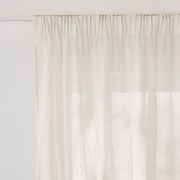 Linnen glasgordijn met gerimpelde bies en golf, ONEGA
