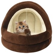 vidaXL Kattenmand 50x50x45 cm bruin en crèmekleurig