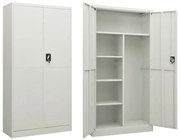 vidaXL Lockerkast 90x40x180 cm staal lichtgrijs