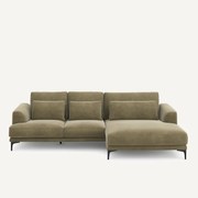 XL hoekbank rechts in linnen fluweel, MARSILE