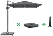 Zweefparasol  3x2m T1 (incl. voet + hoes) antracite Grijs-antraciet Platinum Voyager