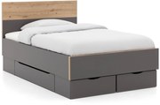 Goossens Bedframe Peder, 120 x 200 cm met 3 bedlades