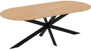 Goossens Excellent Eettafel Floyd, Semi rond 180 x 100 cm