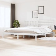 vidaXL Bedframe massief grenenhout wit 180x200 cm 6FT Super King