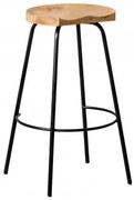 Hoge Kruk 75 Cm In Darcko Hout Zwart - Sklum
