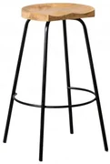 Hoge Kruk 75 Cm In Darcko Hout Zwart - Sklum