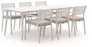 + 10% kassakorting | Diningset Bellagio | 6 personen aluminium | Tuinset stapelbaar | 7-delig | Kees Smit Tuinmeubelen