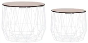 vidaXL Salontafels 2 st wit