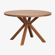 Ronde Eettafel Ø120 Cm Van Naele Hout Acacia Bruin & Ø120 Cm - Sklum