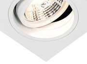 Set van 6 Vierkante inbouwspot wit verstelbaar - Chuck 70 GU10 Binnenverlichting Lamp