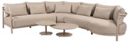 Boaz Mykonos modulaire hoek loungeset 5 delig keramiek latte 4 Seasons Outdoor