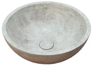 Ideavit Beton waskom - 36x36x14.5cm - rond - met klikwaste - beton 290333-D1