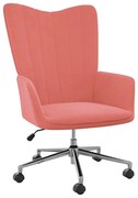 vidaXL Relaxstoel fluweel roze