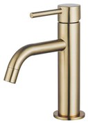 Fortifura Calvi Slim Wastafelkraan - 17.4cm - opbouw - Geborsteld Messing PVD (Goud) SW720545