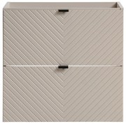 Comad Viva Cashmere onderkast met 2 lades en visgraatfront 60cm taupe