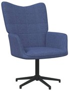 vidaXL Relaxstoel stof blauw