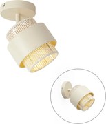Moderne spot beige met touw draai- en kantelbaar - Kora