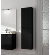 Adema Chaci Hoge Kast - 140x35x27cm - 2 deuren - mat zwart 85589