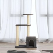 vidaXL Kattenmeubel met sisal krabpalen 71 cm donkergrijs