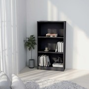 vidaXL Boekenkast met 3 schappen 60x24x109 cm bewerkt hout grijs