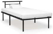 vidaXL Bedframe metaal zwart 100x200 cm