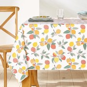 Tafelkleed in gecoat katoen Citron