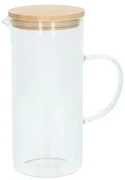 Kan met bamboe deksel, glas, 1,25 l