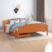 vidaXL Bedframe met 2 lades massief grenenhout honingbruin 160x200 cm