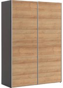 Goossens Kledingkast Easy Storage Sdk, 153 cm breed, 220 cm hoog, 2x 3 paneel schuifdeuren