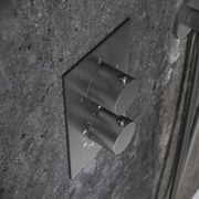 Saniclear Evolution Curved inbouw regendouche met 2 standen handdouche verouderd ijzer - gunmetal