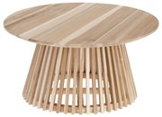 Kave Home Jeanette Salontafel Rond Teak Naturel - 80 X 80cm.