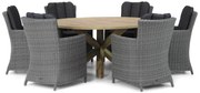 Tuinset Ronde Tuintafel 6 personen 160 cm Wicker Zwart Garden Collections Venerdi/Sand