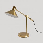 Directionele Metalen Tafellamp Van Clayt-ijzer Goud - Sklum