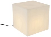 Smart buitenlamp met dimmer wit 38 cm vierkant incl. LED A60 IP44 - Nura Modern E27 IP44 Buitenverlichting