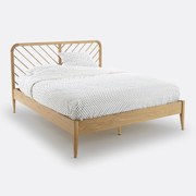 Bed met massief eiken basis en Anda eiken fineer