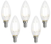 Set van 5 Smart E14 LED lampen C35 helder 4.2W 470 lm 2700-6500K