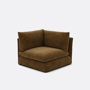 Hoekelement voor modulaire bank, in gemêleerd polyester, Malo