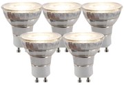 Set van 5 GU10 3-staps dimbare LED lampen 5W 260 lm 2700K