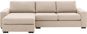 Goossens Hoekbank Lucca Met Chaise Longue wit, stof, 2,5-zits, stijlvol landelijk met chaise longue links