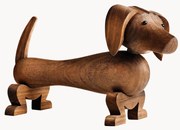 Handgemaakt decoratief object Dog van walnoothout