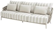 4 Seasons Outdoor Beverly 3-zits loungebank latte Loungebank beige weerbestendig