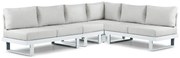 Hoek loungeset 6 personen Aluminium Wit  Lifestyle Garden Furniture Lorenzo