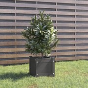 vidaXL Plantenbak 31x31x31 cm massief grenenhout grijs