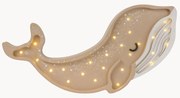 Handgemaakte LED-kinderlamp Whale met timerfunctie en afstandsbediening, dimbaar