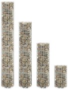 vidaXL Gabion plantenbakken 4 st rond verhoogd Ø30x50/100/150/200 cm