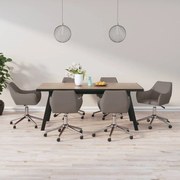 vidaXL Eetkamerstoelen draaibaar 6 st stof taupe